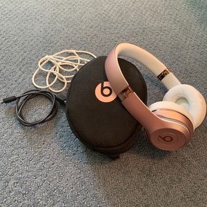 Beats rose gold solo3 headphones